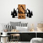 Wallity Natural Habitat Accesorio de Pared de Madera y Metal Nogal y Negro